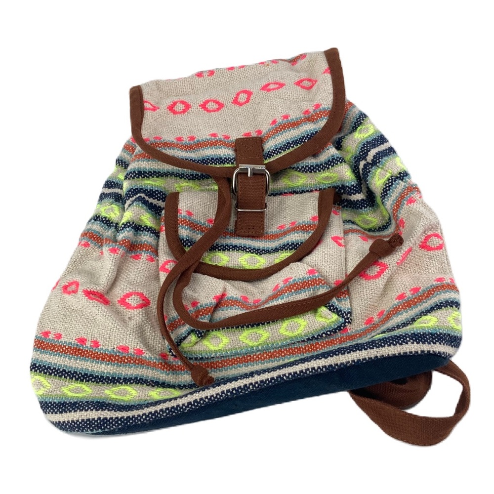 NWOT Boho Aztec print Mini Canvas backpack